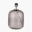 Camille Large Smoke Grey Circle Design Handcut Glass Table Lamp Base