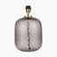 Camille Large Smoke Grey Circle Design Handcut Glass Table Lamp Base
