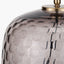 Camille Large Smoke Grey Circle Design Handcut Glass Table Lamp Base