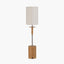Bonham Natural Wood Veneer and Silver Metal Table Lamp