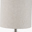 Bonham Natural Wood Veneer and Silver Metal Table Lamp
