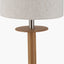 Bonham Natural Wood Veneer and Silver Metal Table Lamp