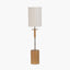 Bonham Natural Wood Veneer and Silver Metal Table Lamp