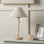 Palau Rattan Wave Table Lamp Base with Harley 30cm Slubby Hopsack Empire Lampshade