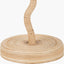 Palau Rattan Wave Table Lamp Base with Athira 25cm Multi Chevron Design Mushroom Pleat Tapered Lamp Shade