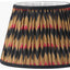 Palau Rattan Wave Table Lamp Base with Athira 25cm Multi Chevron Design Mushroom Pleat Tapered Lamp Shade
