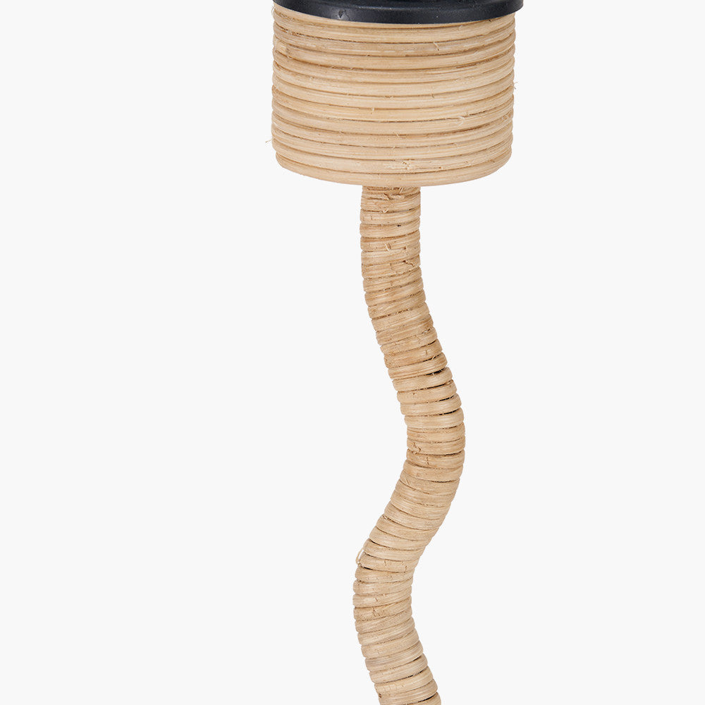Palau Rattan Wave Table Lamp Base