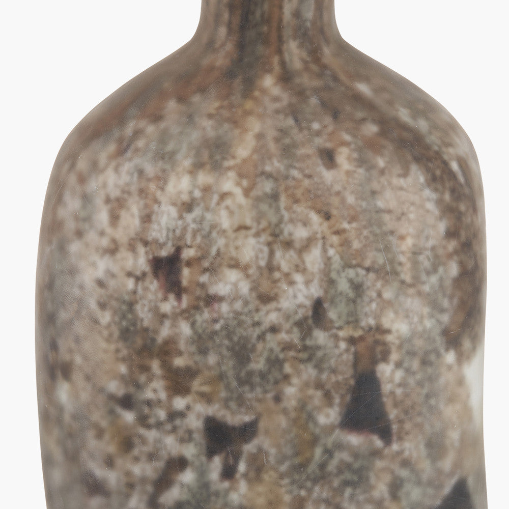 Palmino Brown Organic Glass Bottle Table Lamp