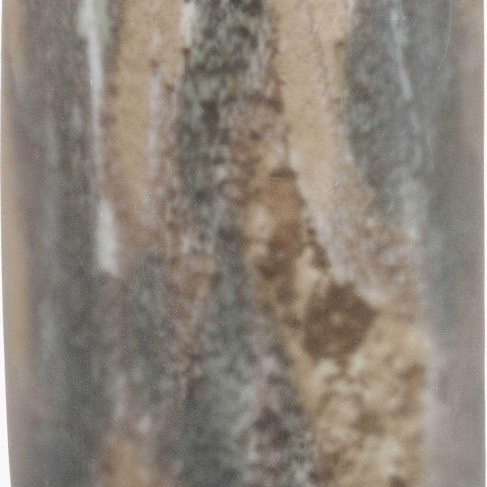 Palmino Brown Tall Organic Glass Bottle Table Lamp