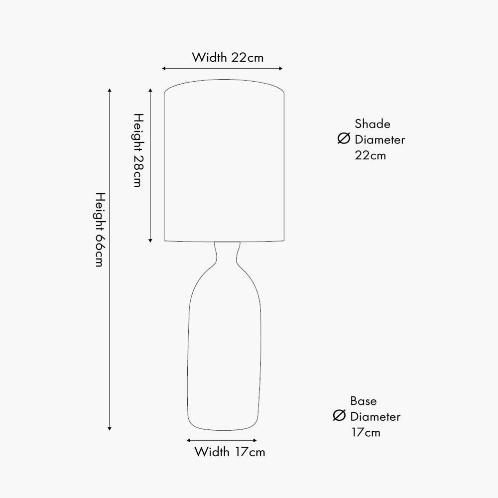 Palmino Brown Tall Organic Glass Bottle Table Lamp