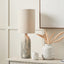 Palmino Brown Tall Organic Glass Bottle Table Lamp