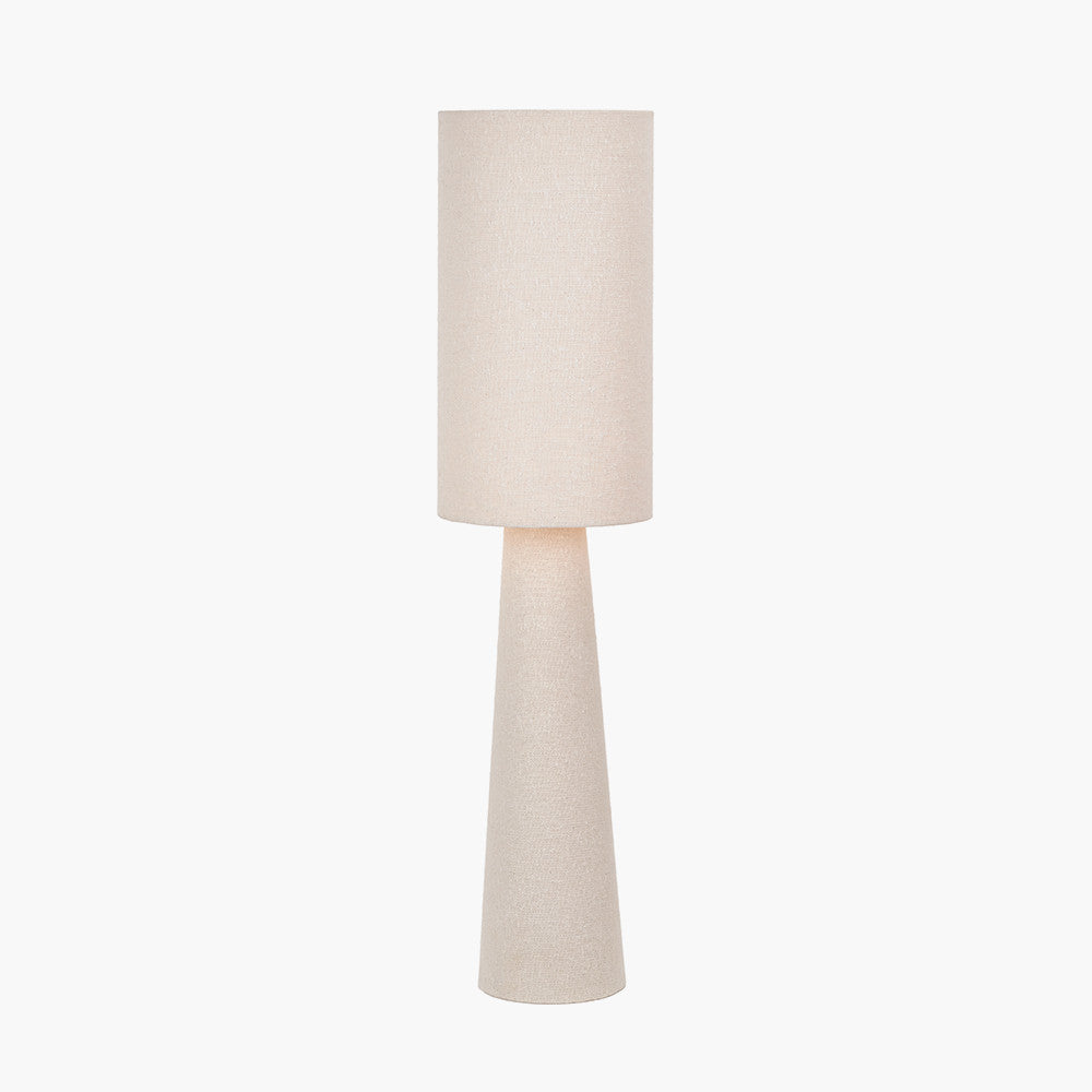 Mirissa White Slubby Handloom Fabric Table Lamp