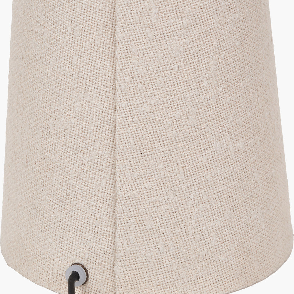Mirissa White Slubby Handloom Fabric Table Lamp