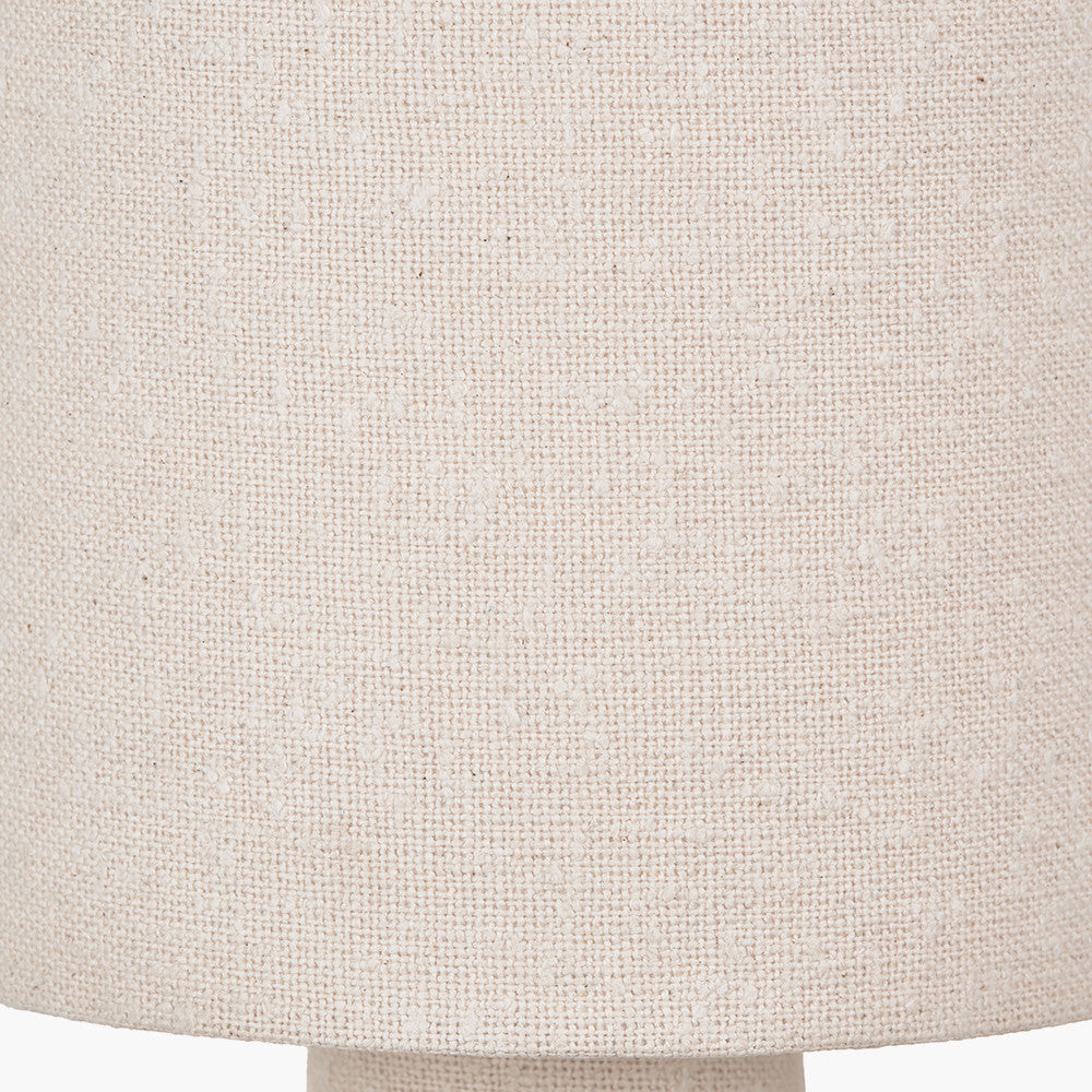 Mirissa White Slubby Handloom Fabric Table Lamp