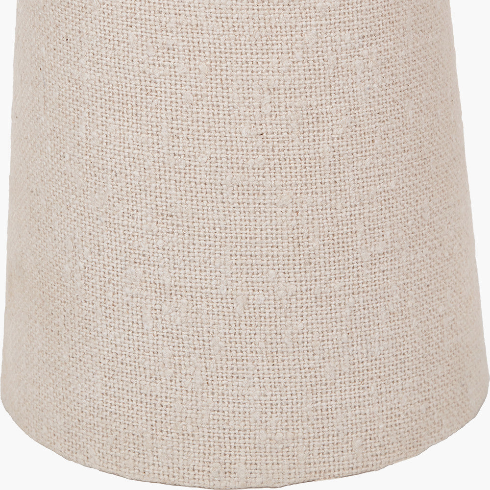 Mirissa White Slubby Handloom Fabric Table Lamp