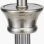 Salvatore Antique Silver Metal Table Lamp Base with Winston 35cm Grey Handloom Tapered Lampshade