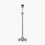 Salvatore Antique Silver Metal Table Lamp Base with Winston 35cm White Handloom Tapered Lampshade