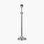 Salvatore Antique Silver Metal Table Lamp Base with Winston 35cm White Handloom Tapered Lampshade