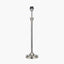 Salvatore Antique Silver Metal Table Lamp Base with Winston 35cm White Handloom Tapered Lampshade