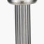 Salvatore Antique Silver Metal Table Lamp Base with Vienna 35cm Taupe Chevron Mushroom Pleat Lampshade