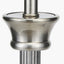 Salvatore Antique Silver Metal Table Lamp Base with Vienna 35cm Taupe Chevron Mushroom Pleat Lampshade