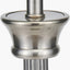 Salvatore Antique Silver Metal Table Lamp Base with Izara 35cm Cinnamon Ikat Patterned Mushroom Pleat Tapered Lampshade