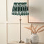 Salvatore Antique Silver Metal Table Lamp Base with Izara 35cm Racing Green Ikat Patterned Mushroom Pleat Tapered Lampshade
