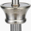 Salvatore Antique Silver Metal Table Lamp Base with Amelia 40cm Natural Linen Hard Pleat Tapered Lampshade