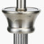 Salvatore Antique Silver Metal Table Lamp Base with Thiago 35cm Cinnamon Stripe Mushroom Pleat Tapered Lampshade