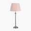 Salvatore Antique Silver Metal Table Lamp Base with Thiago 35cm Cinnamon Stripe Mushroom Pleat Tapered Lampshade