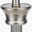 Salvatore Antique Silver Metal Table Lamp Base with Thiago 35cm Ocean Blue Stripe Mushroom Pleat Tapered Lampshade