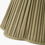 Salvatore Antique Silver Metal Table Lamp Base with Malia 35cm Olive Green Mushroom Pleat Scalloped Tapered Lamp Shade