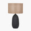 Erika Black Vintage Textured Ceramic Table Lamp