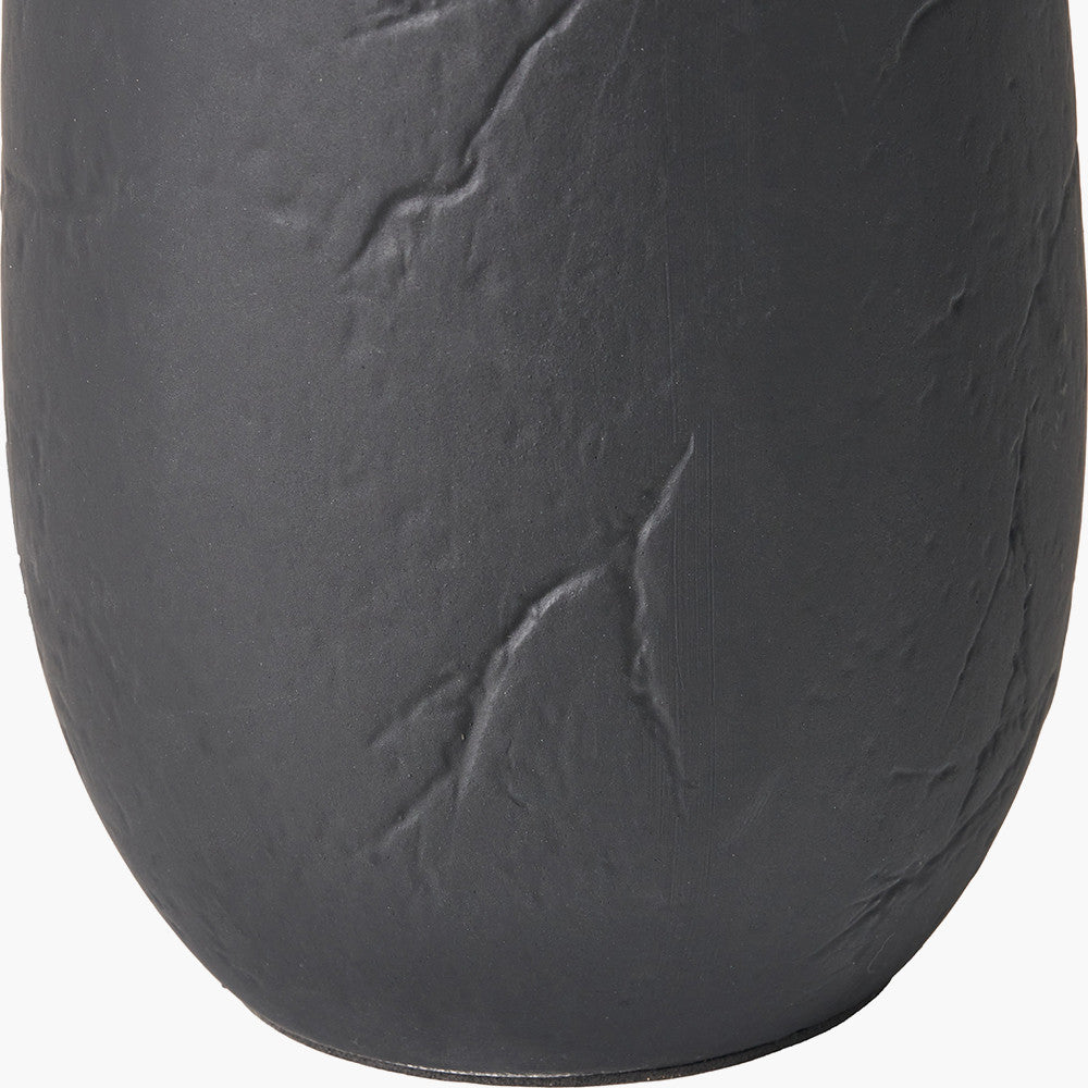 Erika Black Vintage Textured Ceramic Table Lamp