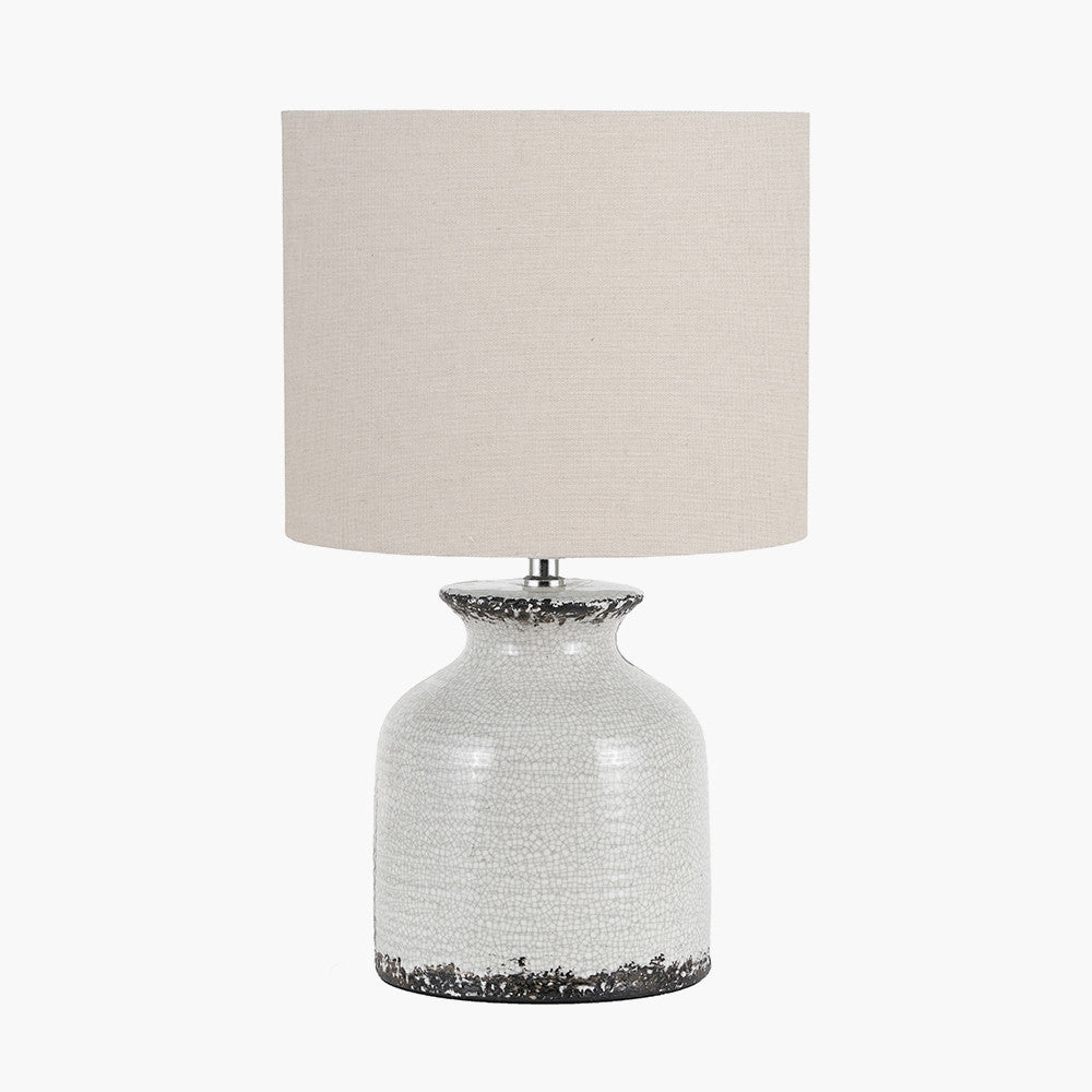 Nori Cream Crackle Ceramic Table Lamp