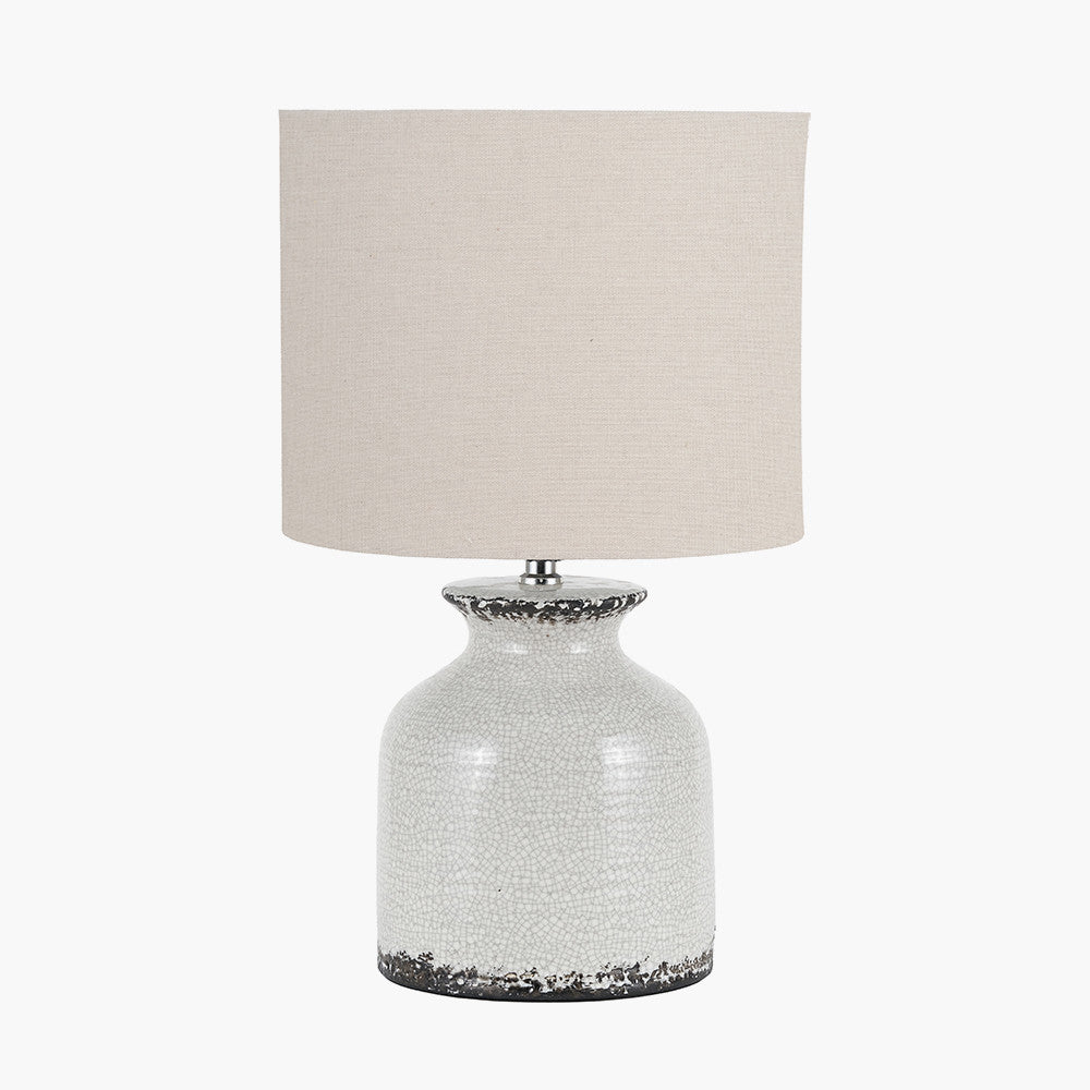 Nori Cream Crackle Ceramic Table Lamp