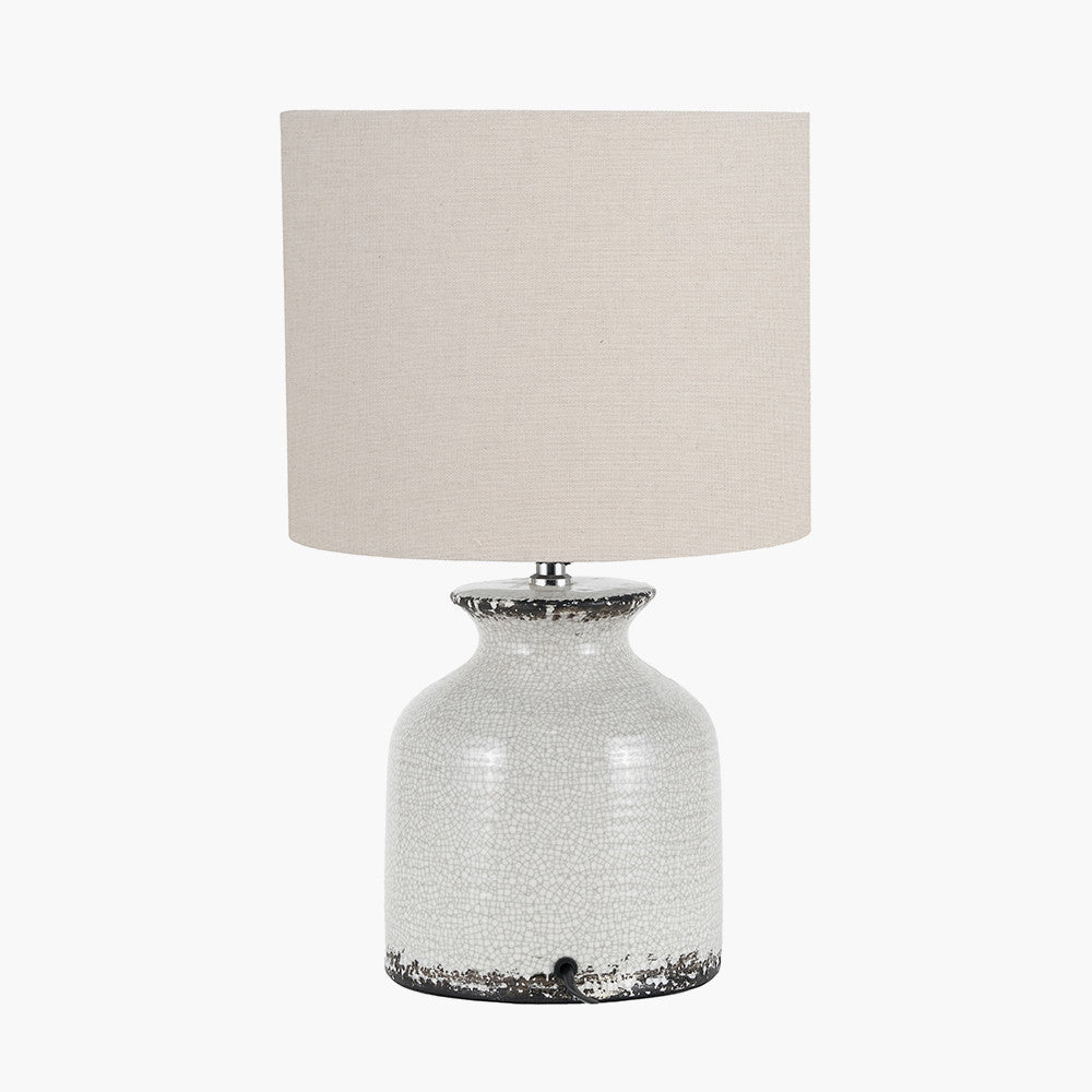 Nori Cream Crackle Ceramic Table Lamp