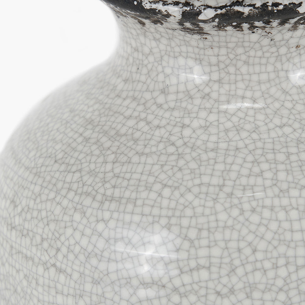 Nori Cream Crackle Ceramic Table Lamp