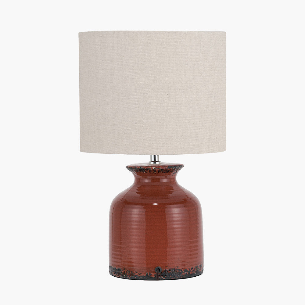 Nori Terracotta Crackle Ceramic Table Lamp