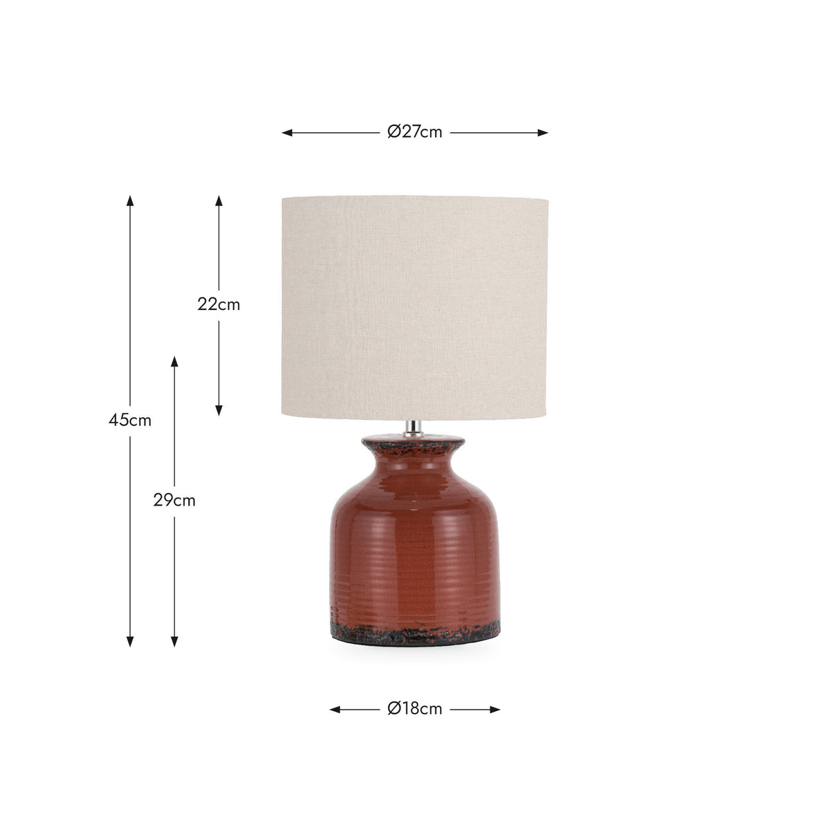 Nori Terracotta Crackle Ceramic Table Lamp