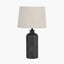 Kovu Matt Bronzed Cylinder Ceramic Table Lamp