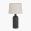 Kovu Matt Bronzed Cylinder Ceramic Table Lamp