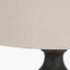 Kovu Matt Bronzed Round Ceramic Table Lamp