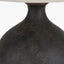 Kovu Matt Bronzed Round Ceramic Table Lamp