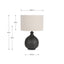 Kovu Matt Bronzed Round Ceramic Table Lamp