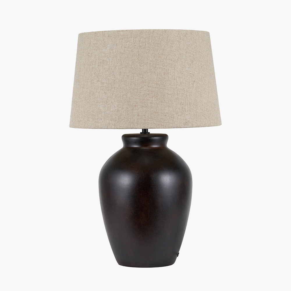 Espresso Black Brown Glaze Effect Ceramic Table Lamp