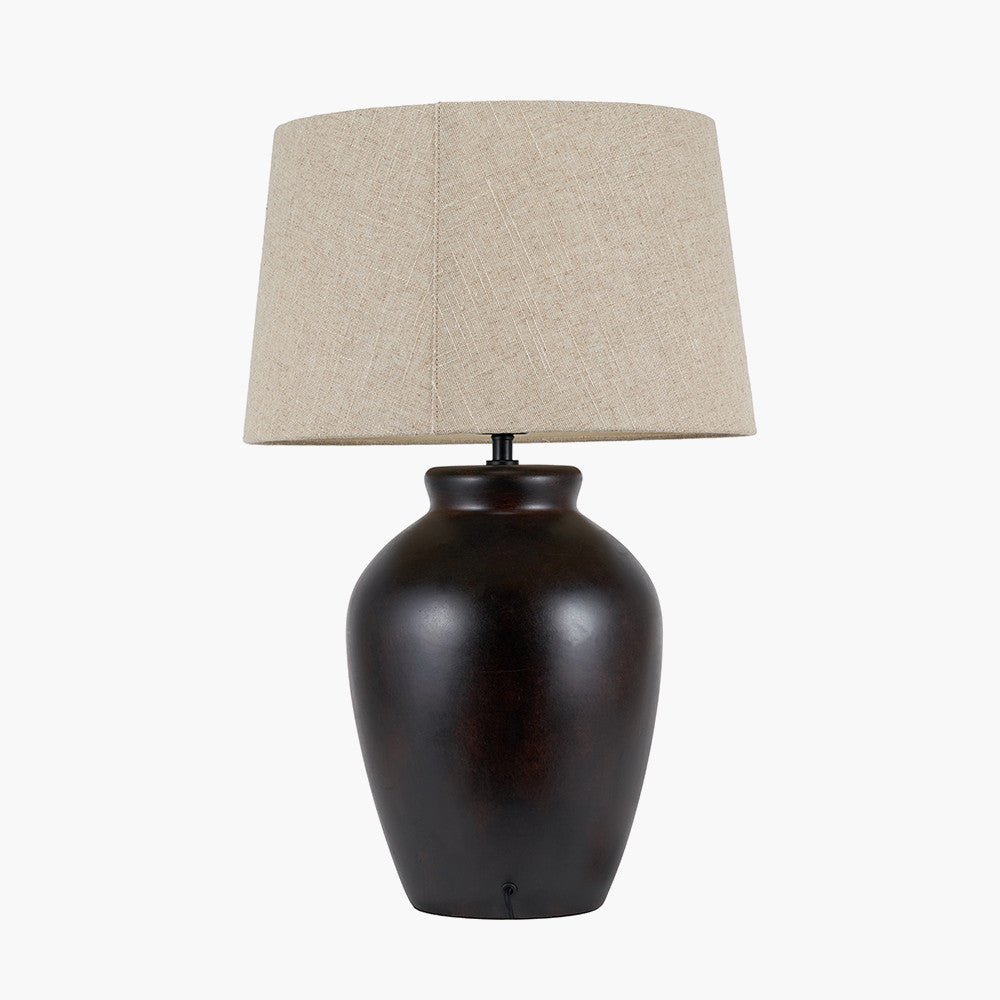 Espresso Black Brown Glaze Effect Ceramic Table Lamp