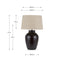 Espresso Black Brown Glaze Effect Ceramic Table Lamp