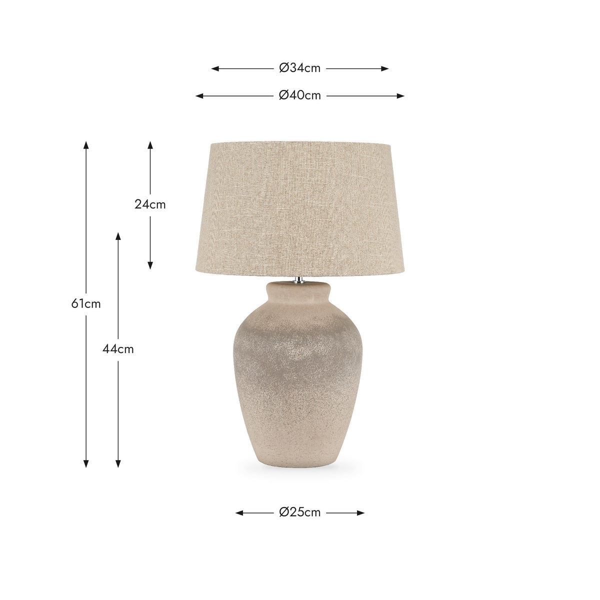 Rhone Ombre Sand Textured Tall Ceramic Table Lamp