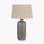 Lorient Slate Grey Textured Ceramic Table Lamp